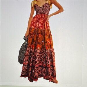 Vibrant Patchwork Maxi Dress